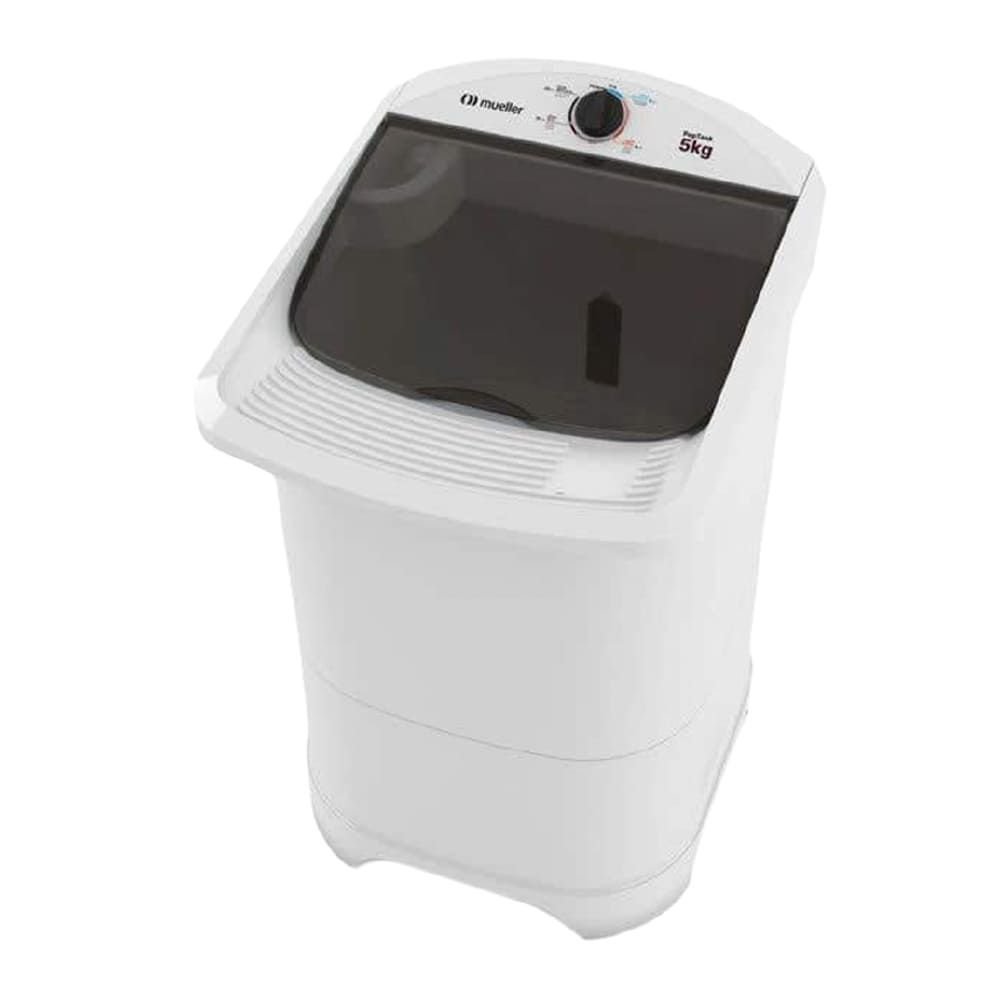 Tanquinho de Lavar Roupa Mueller Poptank 5kg C/ Esfregador Branco-127v