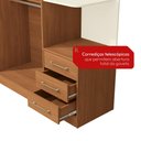 Ver imagem 7 de Armário Canela/Off White com 4 Portas e 5 Gavetas para Quarto - Kappesberg