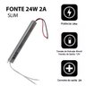 Fonte Slim Kit 7 Uni 24w Bivolt 12v Perfil Fita Led Ip20 Lustre Luminaria - 2