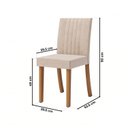Ver imagem 4 de Conjunto Sala de Jantar Mesa Manu 120cm Tampo MDF e Vidro Canto Reto 4 Cadeiras Lily