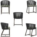 Ver imagem 5 de Mesa com 4 Cadeiras e Noronha Estofado 5 Trama Original Preto