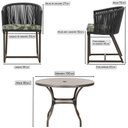 Ver imagem 2 de Mesa com 4 Cadeiras e Noronha Estofado 5 Trama Original Preto