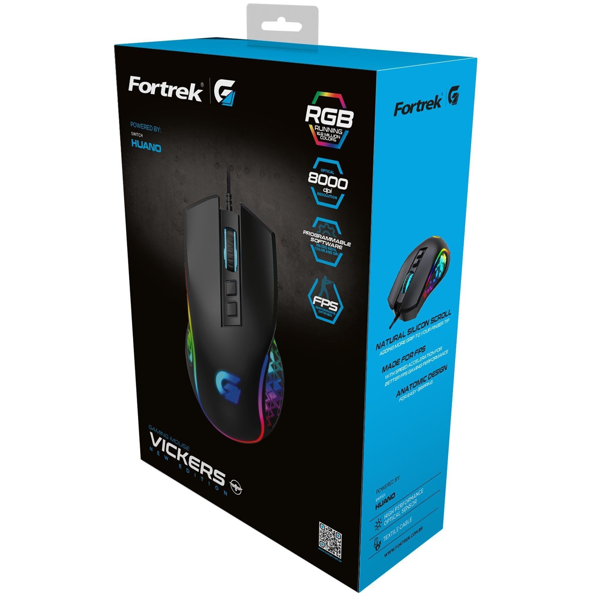 Mouse Gamer Fortrek Vickers New Edition Rgb Preto - 4