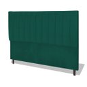 Ver imagem 1 de Cabeceira Estofada Box Casal King Size Encosto para Cama Corola 195x126 Cm Azul Tiffany
