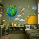 Ver imagem 1 de Adesivo de Parede Planeta Terra Decoração Infantil