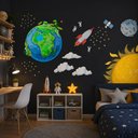 Ver imagem 2 de Adesivo de Parede Planeta Terra Decoração Infantil