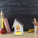 Ver imagem 3 de Luminária Abajur de Mesa Casinha Madeira G9 Decoração 18CM
