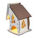 Ver imagem 2 de Luminária Abajur de Mesa Casinha Madeira G9 Decoração 18CM