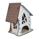 Ver imagem 4 de Luminária Abajur de Mesa Casinha Madeira G9 Decoração 18CM