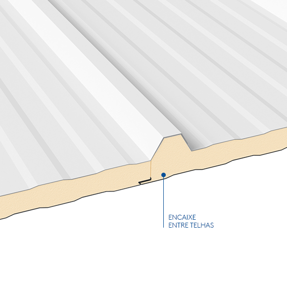 Telha Térmica Sanduíche Branca com Forro 5,65 Metros – Núcleo em Pir 20mm - Isotelha Kings Ec-isotel - 3