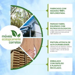 Escrivaninha Àpila com Gaveta 100% MDF Móveis Rimo  - Branco - 5