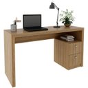 Ver imagem 1 de Mesa para Escritório Escrivaninha 2 Gavetas Amêndoa