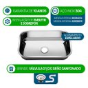 Ver imagem 2 de Cuba Pia Inox 304 Cozinha N 2 56x34x14 As Funda