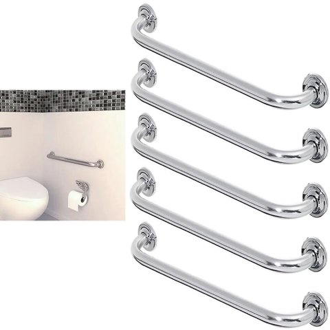 Alça Barra de Apoio 60cm Acessibilidade Kit 5 Uni Segurança Idoso Gestante Criança Anti Queda Aciden