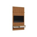 Ver imagem 2 de Estante P/ Sala até 60 Pol Modular 1.4 Ripado C/ 1 Portas 1 Prat. 141x250cm Nature/off White -