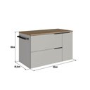 Ver imagem 3 de Gabinete de Banheiro Crpro-BAL013 Suspenso 2 Portas 1 Gaveta MDP 80cm Mel-Arenas Multimóveis