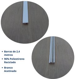 Rodapé Poliestireno Liso Santa Luzia 466 - 2,4mx03cm - 2