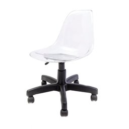 Cadeira Eames Transparente Office Preto - 4