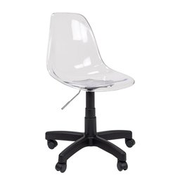 Cadeira Eames Transparente Office Preto - 1