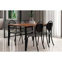 Ver imagem 3 de Cadeira de Cozinha 1738 Aço Kit 2 Uni Cobre/linho Areia/courino Caramelo - Carraro