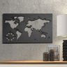 Quadro Decorativo Vazado Mapa-Múndi-34x49Cm - 1