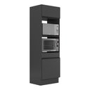 Ver imagem 1 de Paneleiro com Rodapé 2 Portas para Forno e Microondas Veneza Multimóveis Mp2116.895 Preto