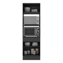 Ver imagem 4 de Paneleiro com Rodapé 2 Portas para Forno e Microondas Veneza Multimóveis Mp2116.895 Preto