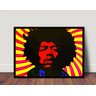 Lindo Quadro Poster com Moldura Rock Jimi Hendrix P2112 - 1