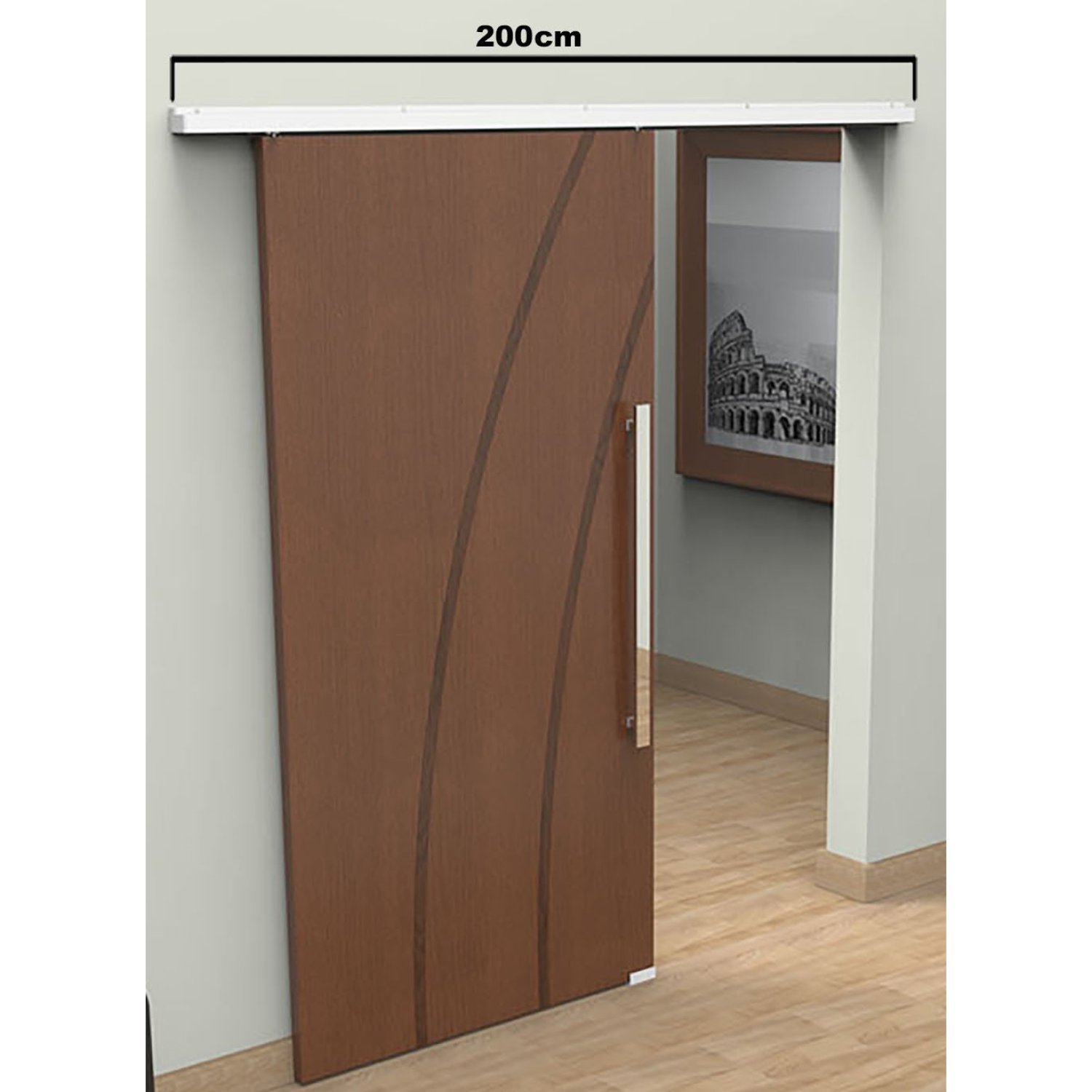 Suporte Para Porta de Correr 10x200cm com Arremate Evolution Rodinato - 4