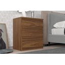 Ver imagem 1 de Mesa de Cabeceira Urban 3 Gavetas - 100% MDF 9612.14 Nogueira Mambel Móveis