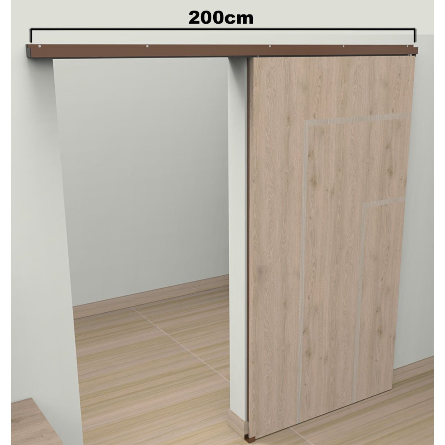 Suporte Para Porta de Correr 10x200cm com Arremate 235 Evolution Rodinato - 4