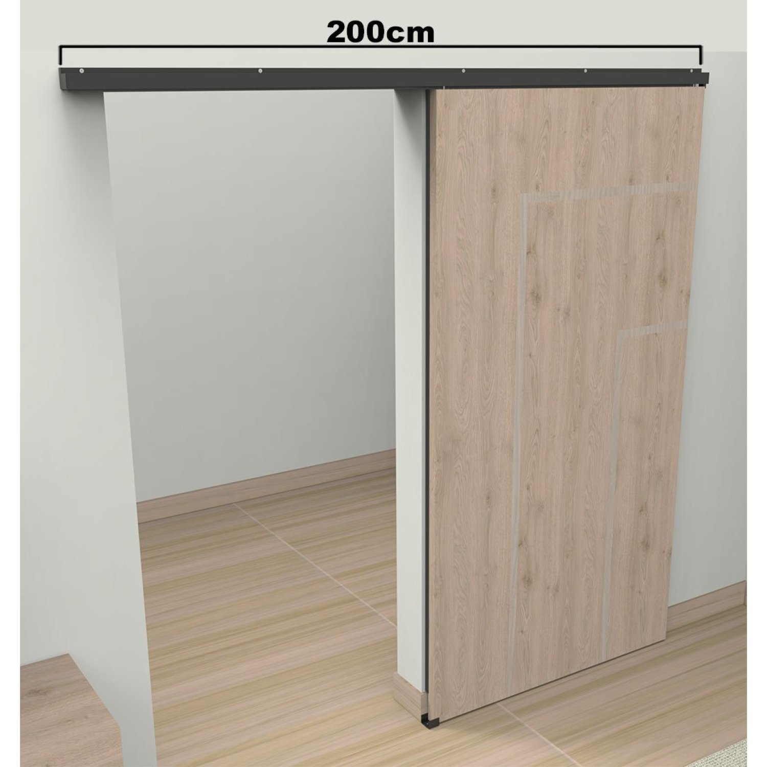 Suporte Para Porta de Correr 10x200cm com Arremate 235 Evolution Rodinato - 4