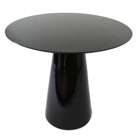Mesa de Jantar Cone 110cm Laqueada Preto