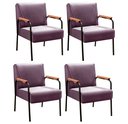 Ver imagem 1 de Kit 04 Poltronas Decorativas Jade para Sala de Estar, Recepção - Veludo Roxo