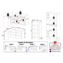 Ver imagem 4 de Kit Mesa para Máquina de Costura com 6 Gavetas e Estante Retrô Multimóveis MP6108 Branco