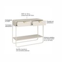 Ver imagem 6 de Aparador 2 Gavetas 100cm Orgânico Pé Metal Luna Offwhite