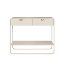 Ver imagem 5 de Aparador 2 Gavetas 100cm Orgânico Pé Metal Luna Offwhite