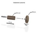 Ver imagem 2 de Pendurador Gancho Multiuso Marrom 6 Cm