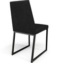 Ver imagem 6 de Cadeira para Sala de Jantar Base Aço Industrial Preto Dafne L02 Couríssimo Preto - Lyam Decor