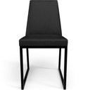 Ver imagem 5 de Cadeira para Sala de Jantar Base Aço Industrial Preto Dafne L02 Couríssimo Preto - Lyam Decor