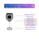 Ver imagem 2 de Taça Pomba Gira com Rosa Negra 20 cm Vidro 400 ml