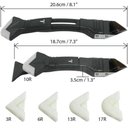 Ver imagem 3 de Raspador Silicone Removedor Espátula Aplicador Rejunte 3x1
