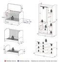 Ver imagem 6 de Conjunto de Quarto Vicente 5 Portas 6 Gavetas MDP-MDF Branco Multimóveis