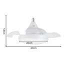 Ver imagem 2 de Ventilador de Teto Shopmix 17W 40cm 3 Pás 6 Velocidades Branco Pá Retrátil LED Bivolt