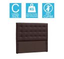 Ver imagem 2 de Cabeceira Box Shop Clean Casal 1,40m Em Couro Sintético Marrom