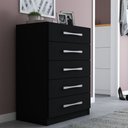 Ver imagem 1 de Cômoda 5 Gavetas Monique Preto Fosco - Panorama Móveis