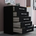 Ver imagem 2 de Cômoda 5 Gavetas Monique Preto Fosco - Panorama Móveis