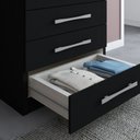 Ver imagem 5 de Cômoda 5 Gavetas Monique Preto Fosco - Panorama Móveis