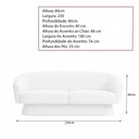 Ver imagem 4 de Sofá Solis 3 Lugares 230cm Bouclé Off White - Sallar Home