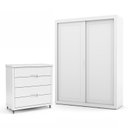 Ver imagem 1 de Jogo de Quarto Infantil com Guarda Roupa 2 Portas de Correr e Cômoda 4 Gavetas Tutto New Branco Soft